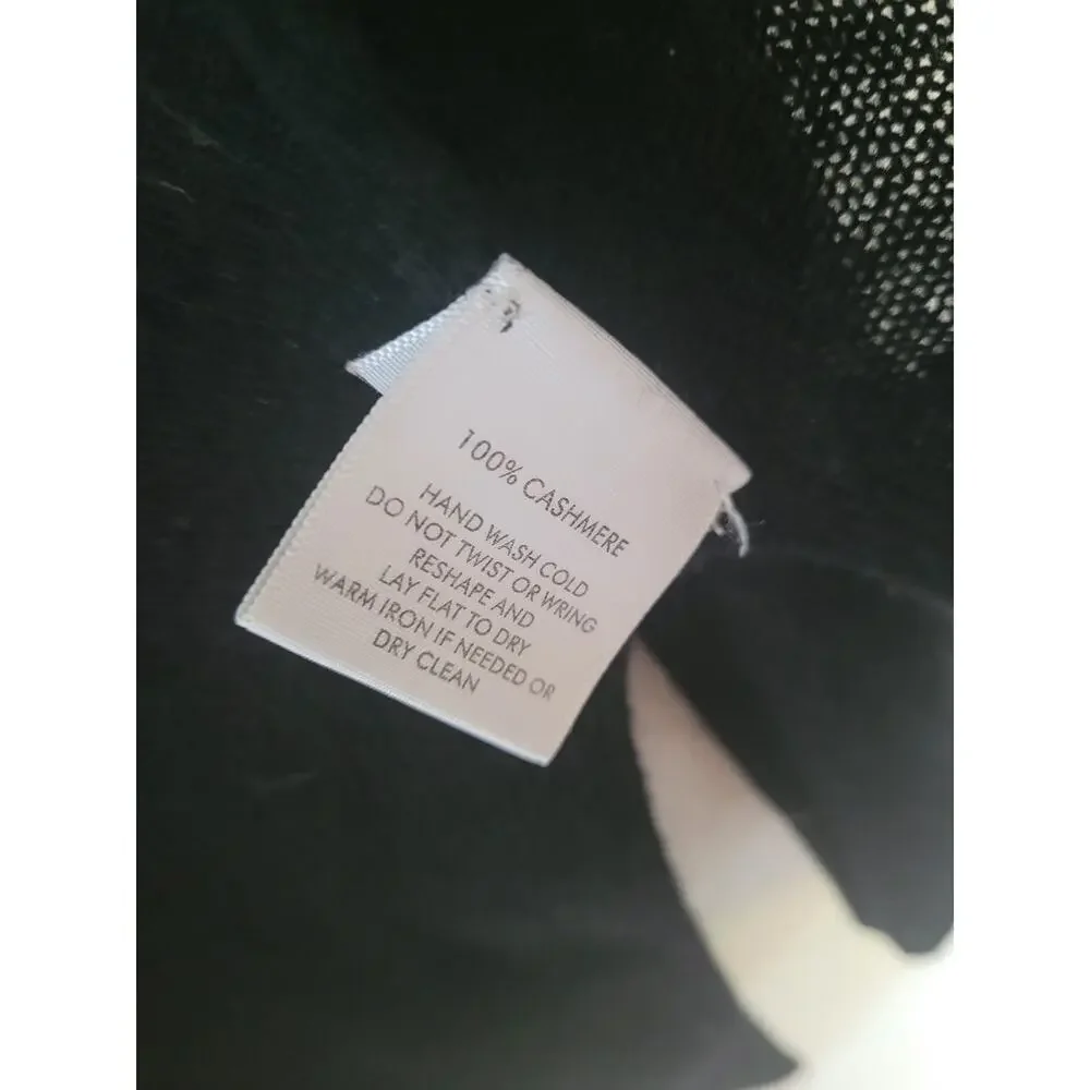 White + Warren Cashmere Women's Black Long Sleeve Cardigan S‎ #14